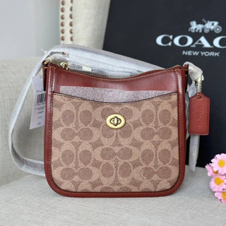 Coach Canvas Signature Logo Chase Crossbody Bag