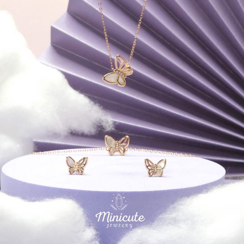 ส่งฟรี ? Minicutejewelry สร้อยคอเงินแท้ 925 คอลเลคชั่น Vanessa ราชินีผีเสื้อ สร้อยคอ สร้อยข้อมือ ต่างหู เงินแท้
