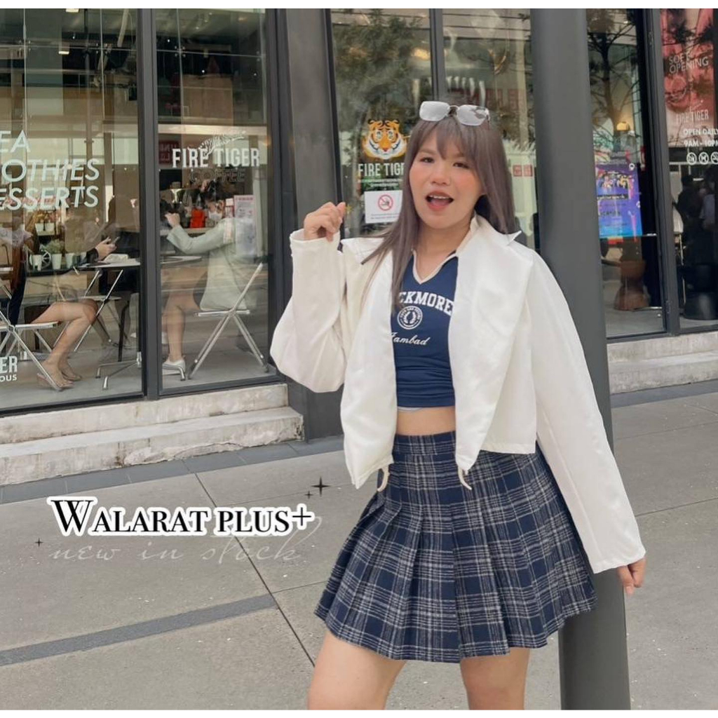 เสื้อสูทเบลเซอร์ มีดีเทลแต่งปกสูท2 ชั้น ผ้าเนื้อดี Walarat