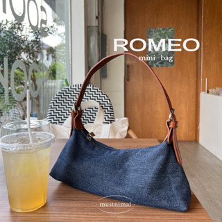 (พร้อมส่ง) MUSTNIMAL | Romeo mini bag กระเป๋ายีนส์ กระเป๋าผ้าเดนิม y2k กระเป๋าสะพายไหล่ ไนลอน