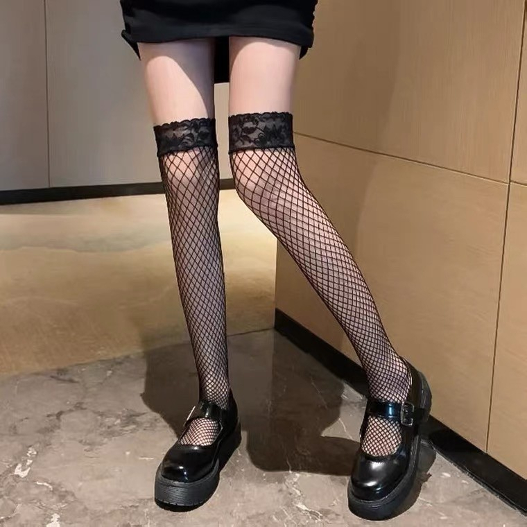 🔮 ถุงน่องตาข่าย ถุงน่องแบบเรียบ สีดำ สีขาว 🔮 SET BB-002 พร้อมส่งจากไทย - รูปที่ 5