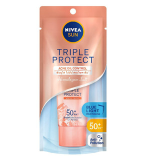 Nivea Sun Triple Protect Acne Oil Control SPF50+ Pa+++ 40ML นีเวีย ซัน ทริปเปิล โพรเทค แอคเน่ ออยล์ คอนโทรล SPF50+ PA+++ 40 มล.