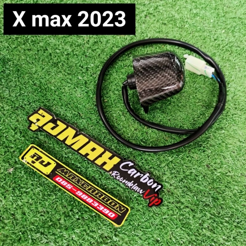 X max 2023 ไฟส่องป้าย ฝาครอบ สายไฟ กระจก ไม่รวมแป้น คาร์บอนแท้ ลุงแม็กคาร์บอน