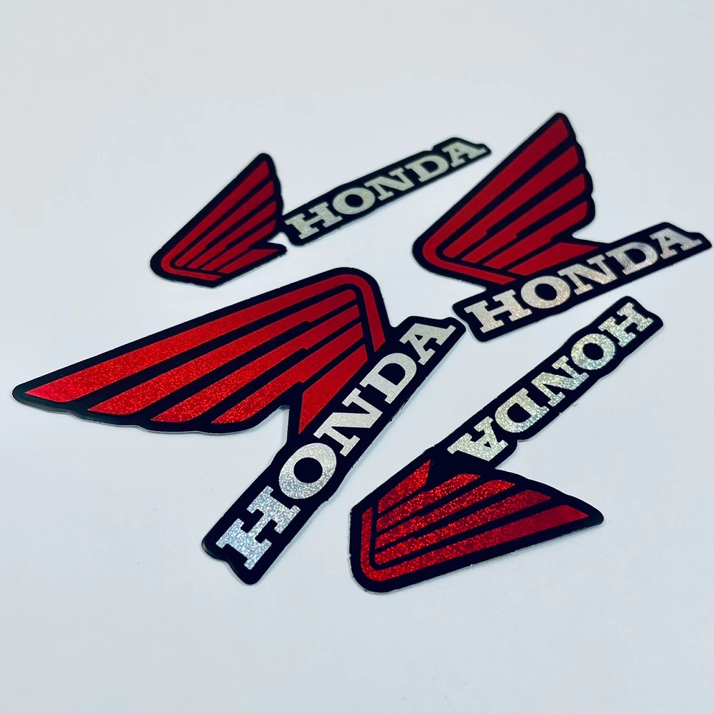 สติ๊กเกอร์ปีกฮอนด้า สีแดง สำหรับ Honda Wave Pcx Click Msx Forza
