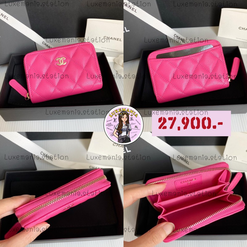 👜: New!! Chanel Zippy Card Holder Hot Pink LHGW Microchip ‼️ก่อนกดสั่งรบกวนทักมาเช็คสต๊อคก่อนนะคะ‼️