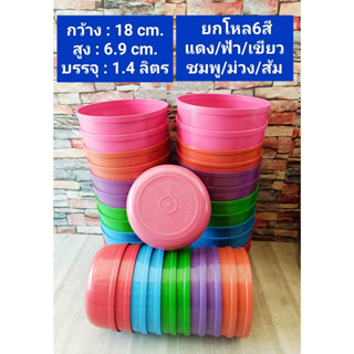 (แพค6ใบ/12ใบ) ขันน้ำ ขันน้ำพลาสติก ขันตักน้ำ (ขนาด18cm)