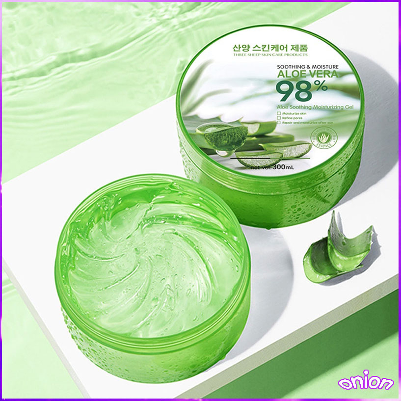 เกาหลีแท้ๆการประกันคุณภาพ 300ml 98% Aloe Vera เจลว่านหางจระเข้ ช่วยกระชับรูขุมขน บำรุงผิวให้ชุ่มชื่นทั้งผิวหน้าและผิวกาย