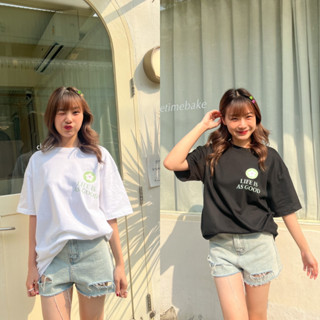 “Life is as good"🍀🧩💚เสื้อยืดทรง oversize ผ้า cotton 100% ใส่นุ่มสบายมากก สกรีนระบบ dtf อย่างดีเลยน้า🌟 Size : อก 34-42