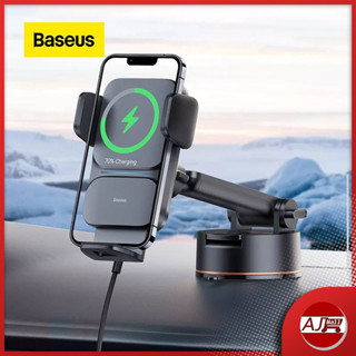 Baseus แท่นวางโทรศัพท์ Car mount holder wireless charger 15W แท่นชาร์จไร้สาย ที่ยึดโทรศัพท์ ที่วางมือถือในรถ