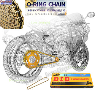 【One_boutique】โซ่ 520HV 120ข้อ DID ญี่ปุ่น Standard สีหลัก DID Roller chain โซ่ซีลน้ำมัน O-ring Motorcycle Chain