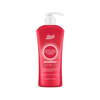 Boots Restore Damaged Hair Shampoo Hair Solution Collection 450 ml.
บู๊ทส์ รีสโตร์ แดเมจ แฮร์ แชมพู แฮร์ โซลูชั่น คอลเลคชั่น 450 มล.