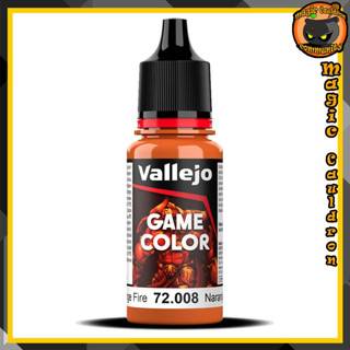 Orange Fire 18ml. New Vallejo Game Color สีอะคริลิคสูตรน้ำ