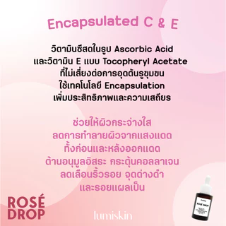 เซรั่มลดริ้วรอย ลดหลุมสิว ยกกระชับ Rose Drop Serum Bakuchiol 1% + Hyaluronic Acid + Vitamin B5
