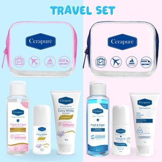 💦✅แท้💯Cerapure Travel Set เซราพิวเร่ สบู่เหลว โรลออน โลชั่น ขนาดพกพาสะดวก