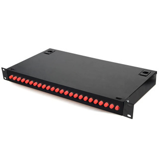 ODF RACK MOUNT 24 Port FC/ST 12,24พอร์ตไฟเบอร์ออปติก Patch Panel กล่องเทอร์มินัลไฟเบอร์ออปติก