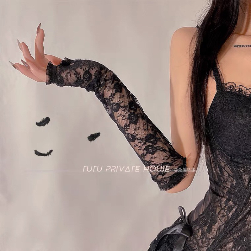 ถุงมือ ถุงแขน ปลอกแขน ชุดนอนไม่ได้นอน ชุดนอนเซ็กซี่ 8