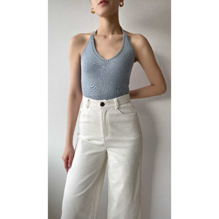 Aliotte - Halter Neck Top เสื้อไหมพรมเปิดหลังมีสายผูกคอ