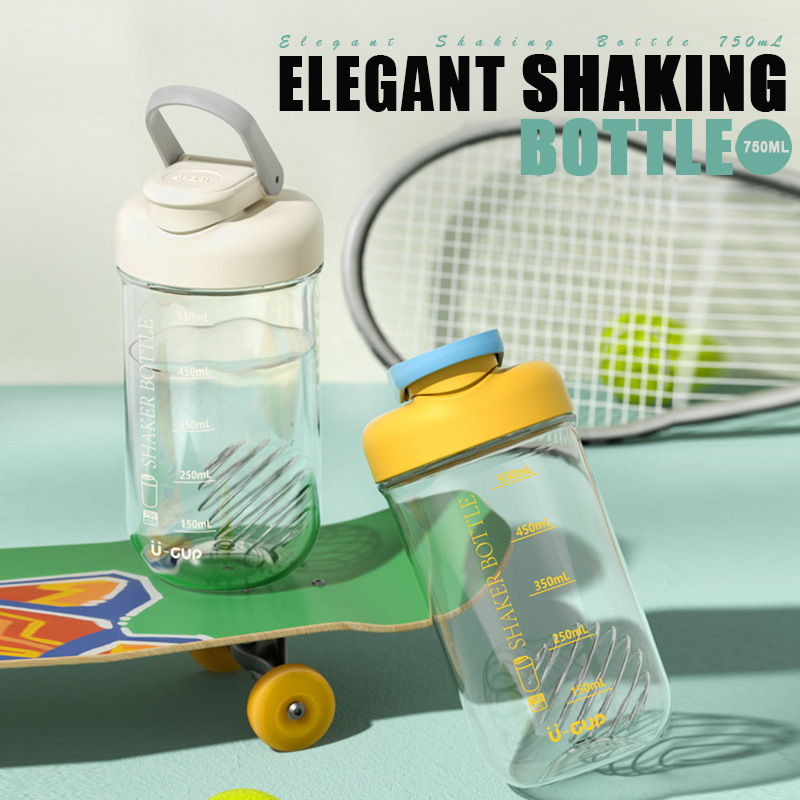 แก้วน้ำเคลื่อนไหวสะดวกน่ารักน่ารักรูปลักษณ์ระดับการออกกำลังกายบุคลิกภาพพลาสติกออกกำลังกายถ้วยง่าย shaker cup แก้วเชคโปรต
