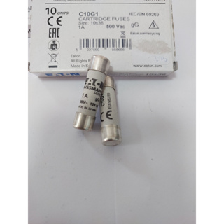 "EATON" Ceramic Cartridge Fuse 10 x 38mm.  1A  500Vac Bussmann Series C10G1