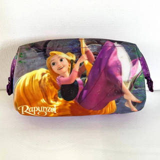 Disney/ Rapunzel ราพันเซล / กระเป๋าเอนกประสงค์ กรเป๋าดินสอ กระเป๋าเครืองสำอางค์/ สีม่วง มีซิปเปิดปิด/ สินค้ามือสอง