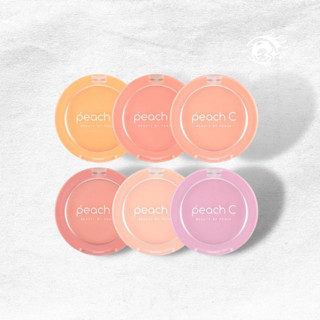 [ลดล้างสต็อก] Peach C Peach Cotton Blusher บลัชออนเนื้อฝุ่น 6 สี