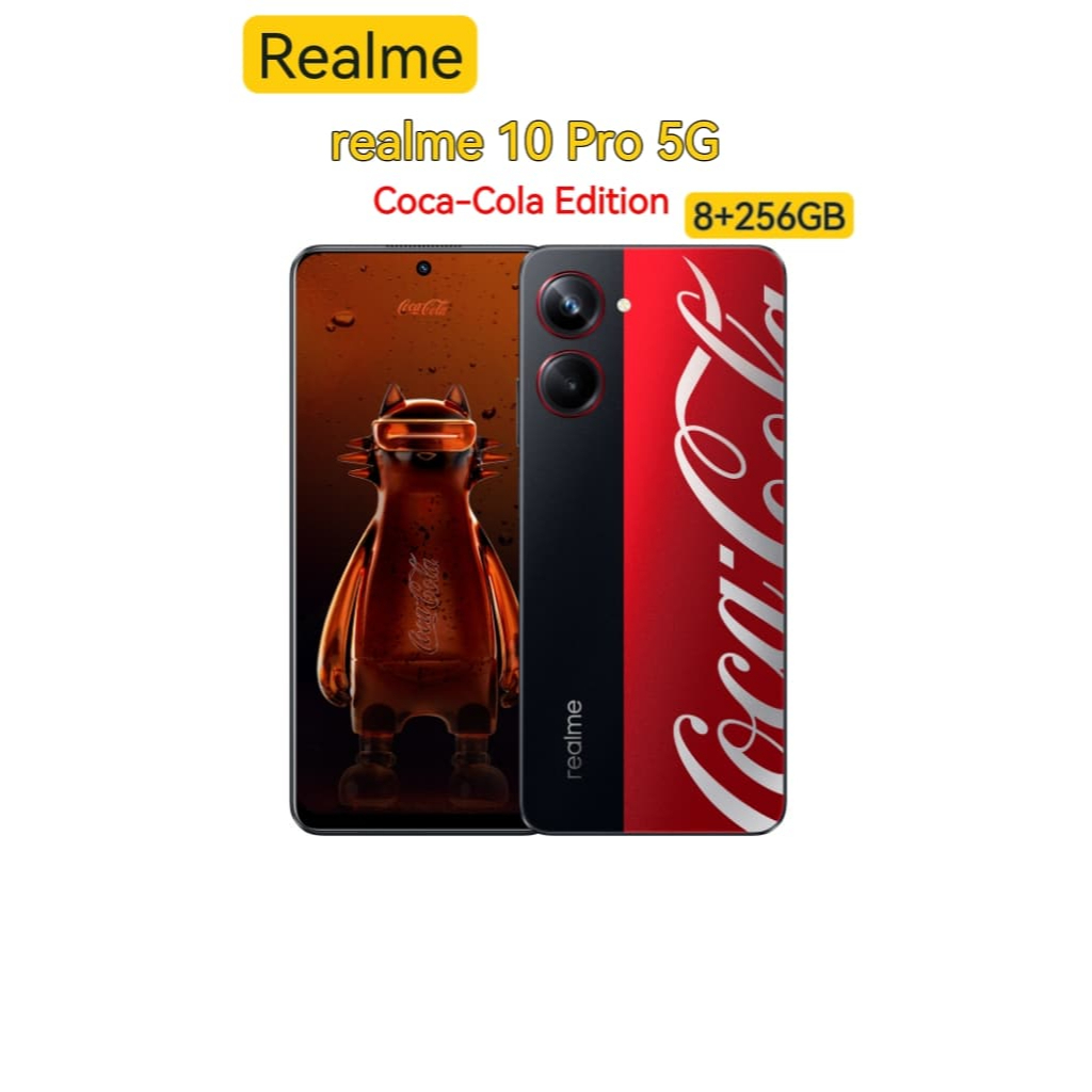 Realme 10 Pro 5G Coca-Cola Edition ( 8+256GB ) Snapdragon 695 5G กล้องProLight108 จอแสดงผลไร้ขอบ120Hzสินค้าใหม่ ซีลกล่อง