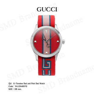 GUCCI นาฬิกาข้อมือ รุ่น G-Timeless Red and Pink Dial Watch Code: YA1264070