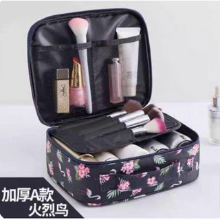 Cosmetic storage bag กระเป๋าจัดเก็บเครื่องสำอางพกพาลายฟลามิงโก้