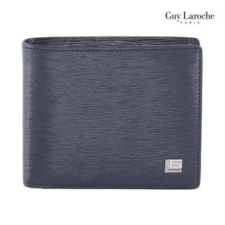 Guy Laroche กระเป๋าสตางค์พับสั้น มีลิ้นกลาง รุ่น LEGACY - สีกรมท่า