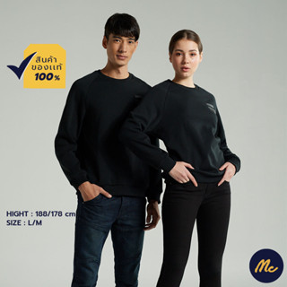 Mc JEANS เสื้อกันหนาว เสื้อสเวตเตอร์ เสื้อ แขนยาว MC PREMIER LEAGUE สีดำ ทรงสวย MTSP722