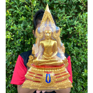 พระพุทธชินราช กว้าง8นิ้ว สูง13นิ้ว สีน้ำทอง พระพุทธรูป