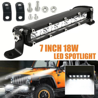 (1ชิ้น) ไฟสปอตไลต์ ไฟตัดหมอก Off Road Light Bar LED 9W 18W มอเตอร์ไซต์ ATV ไฟออฟโรด