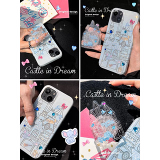 Blue castle in dream เคสสีฟ้าลายปราสาทเจ้าหญิงกลิตเตอร์