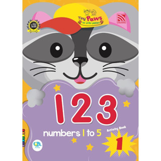 หนังสือเรียนเตรียมอนุบาล Tiny Paws For Little Learners 123 (numbers 1-5) Activity Book 1 Pelangithai