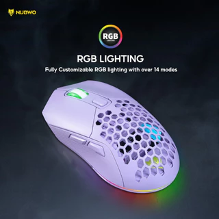[กรุงเทพฯ ด่วน 4 ชั่วโมง] NUBWO เมาส์เกมมิ่งไวร์เลสได้ บลูทูธได้ มีไฟ RGB ปรับ DPI เปลี่ยนหน้ากากเมาส์ได้ รุ่น NM98
