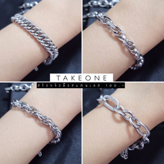 (พร้อมส่ง)สร้อยข้อมือสแตนเลสแบบเส้นเดียว