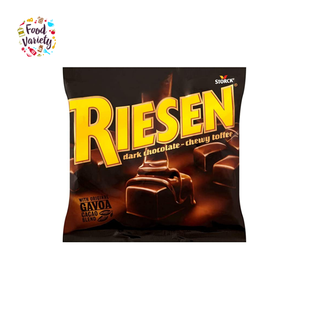 Riesen Dark Chocolate Chewy Toffee Bag 110g รีเซ็น ดาร์ก ช็อกโกแลต ชูวี่ ทอฟฟี่ชนิดถุง 110 กรัม