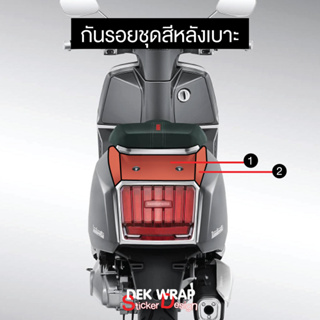 NEW!! ฟิล์มใสกันรอยชุดสีหลังเบาะ Lambretta X300