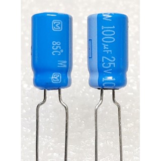 Panasonic M 100uf 25v (ราคา4ตัว) Capacitor ตัวเก็บประจุ คาปาซิเตอร์