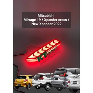 ทับทิมกันชนท้าย Led mitsubishi XPANDER cross New XPANDER 2022-2023 Mirrage Attrage 3ฟังชั่น ไฟทับทิม กันชนท้าย