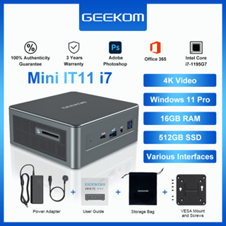 Mini PC, GEEKOM Mini IT11, Intel Core i7-11390H (4 Cores 8 Thread, Up to 4.5 Ghz) 16GB DDR4 512G M.2 SSD, Mini Desktop Computer 8K HDMI | Type-C | USB4.0 | WiFi 6 | BT5.2 | Mini Computer