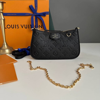 พร้อมส่ง Louis Vuitton Easy Pouch On Strap Original Monogram Empreinte หนังแท้ งานสวยมาก ใส่โทรศัพท์ได้ สายโซ่คล้องมือ