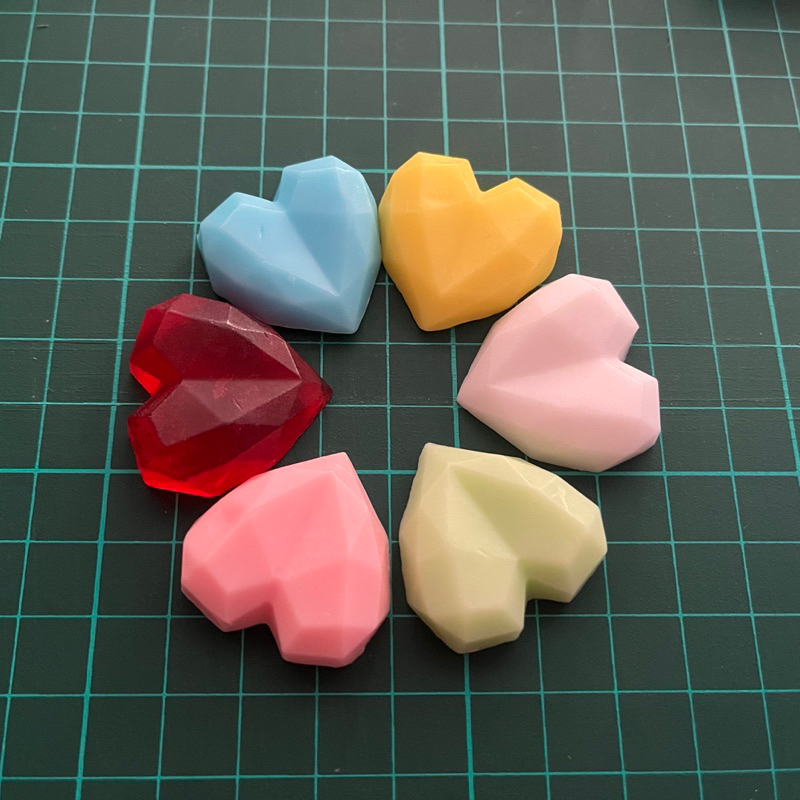 สบู่น้ำมันมะพร้าวออร์แกนิค  (สั่งขั้นต่ำ20ชิ้น)สบู่รูปหัวใจ ของแถม ของแจก ของชำร่วย ของขวัญวาเลนไทน์ ซีนแรปใสแยกทุกชิ้น