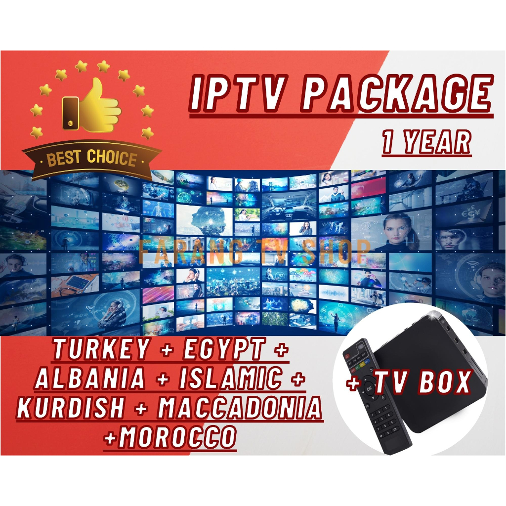 IPTV Package 1 Year With Android TV box , TURKEY GROUP, TV ONLINE, live Sport events, movies, news and more++