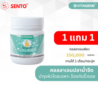 (1แถม1คอลลาเจนบำรุงผิว) Vitagene Hydrolyzed Fish Collagen วิตาจิเน่ ไฮโดรไลซ์ ฟิช คอลลาเจน