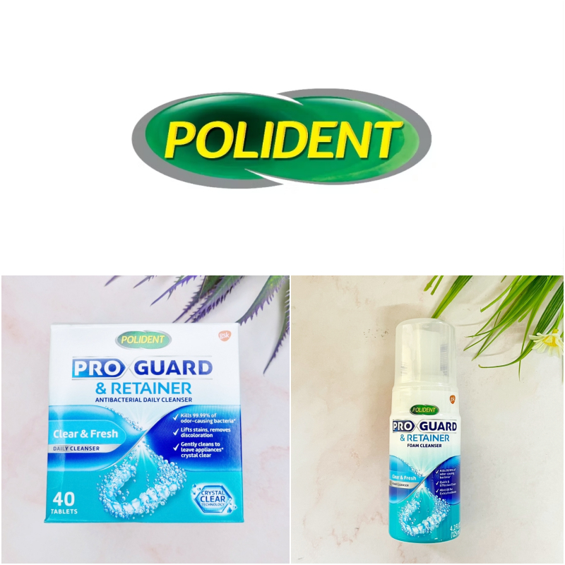 [Polident®] Pro Guard &amp; Retainer Antibacterial Daily Cleanser, Clear &amp; Fresh ผลิตภัณฑ์ทำความสะอาด ฟันปลอมและรีเทนเนอร์