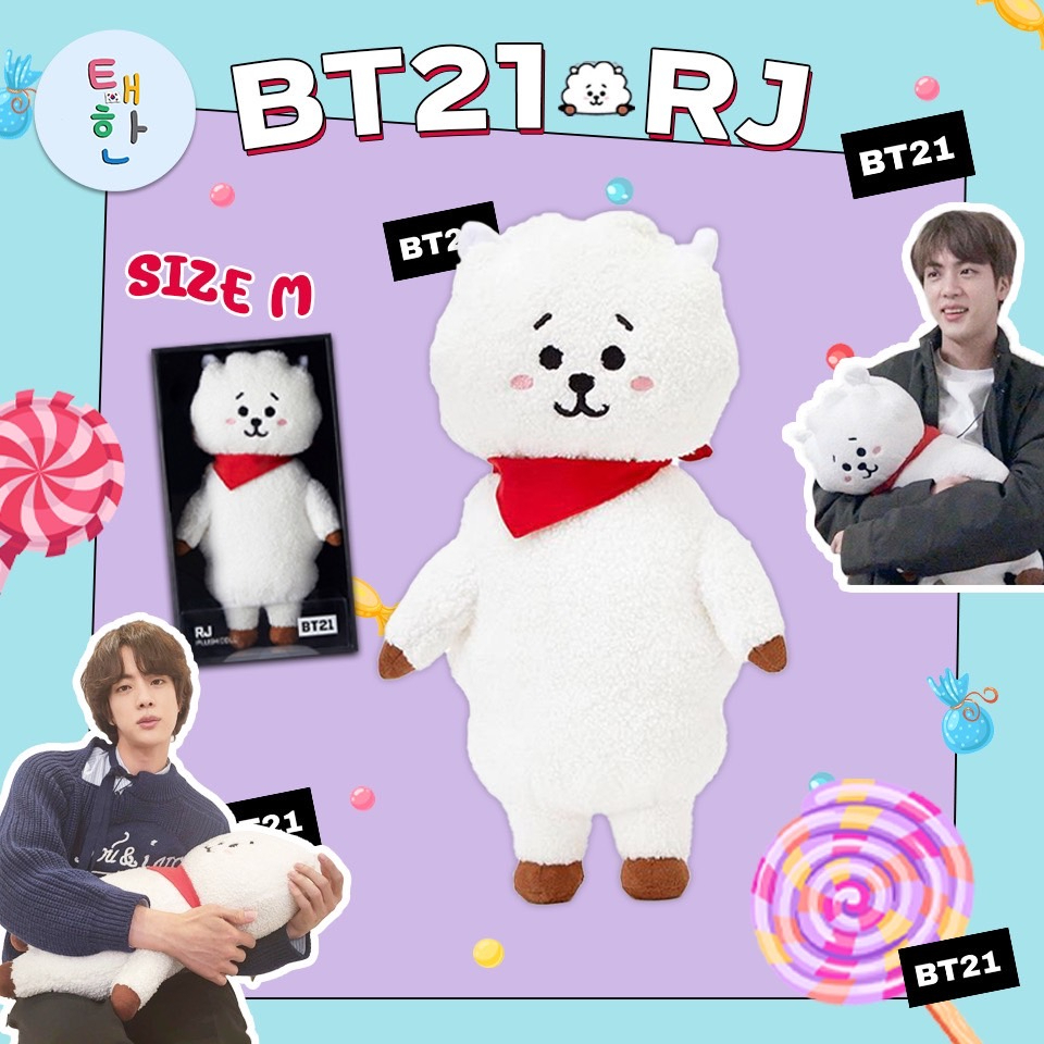 ✅พร้อมส่ง [BT21] ตุ๊กตา RJ MEDIUM STANDING DOLL (ไซส์ M) แท้💯%