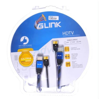 สาย HDMI Glink Cable HDMI M/M (20M) สายถัก คุณภาพสูง Ultra High Speed 24K Gold Plated Connectors V1.4