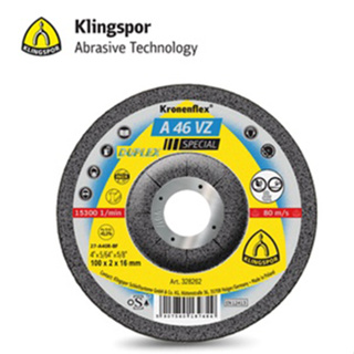 ใบตัดและเจียร์สเตนเลส 2in1 ขนาด 4"จำนวน 1 แผ่นหนา 2mm A46VZ Klingspor  /1141000