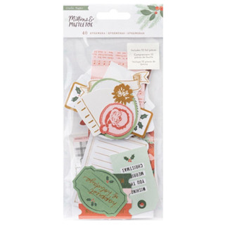 Mittens &amp; Mistletoe Ephemera Die-Cuts 40/Pkg